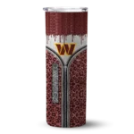 personalized-washington-commanders-sparkle-drip-burgundy-skinny-tumbler-best-selling.webp