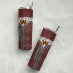 personalized-washington-commanders-sparkle-drip-burgundy-skinny-tumbler-best-selling.webp