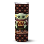 personalized-washington-commanders-yoda-cozy-burgundy-black-skinny-tumbler-best-selling.webp