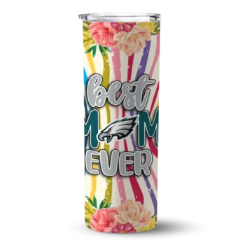 Philadelphia Eagles Skinny Tumbler - Flower Cluster