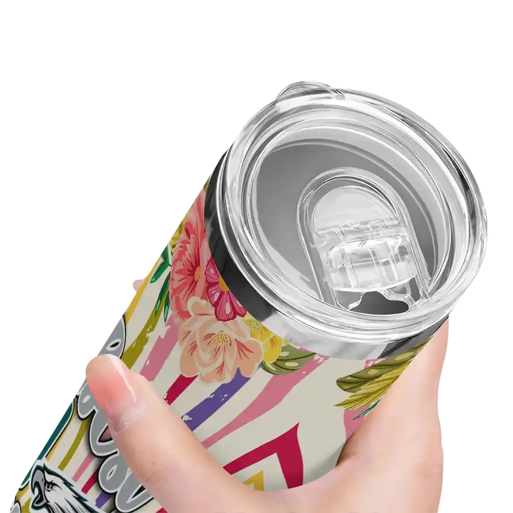 philadelphia-eagles-flower-cluster-skinny-tumbler-high-quality.webp