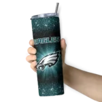 philadelphia-eagles-radiant-glitter-green-skinny-tumbler-best-selling.webp