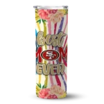 san-francisco-49ers-flower-cluster-skinny-tumbler-best-selling.webp