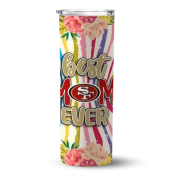 San Francisco 49ers Skinny Tumbler - Flower Cluster