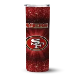 san-francisco-49ers-radiant-glitter-red-skinny-tumbler-best-selling.webp
