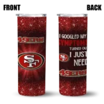 san-francisco-49ers-radiant-glitter-red-skinny-tumbler-best-selling.webp
