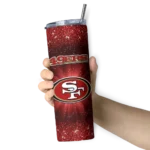 san-francisco-49ers-radiant-glitter-red-skinny-tumbler-best-selling.webp