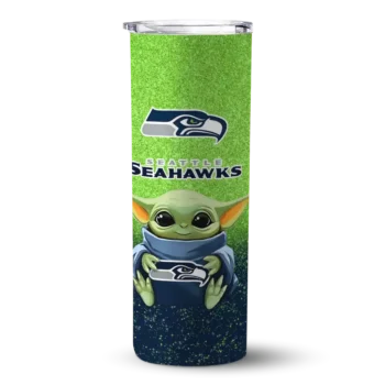 Seahawks Yoda Skinny Tumbler - Seattle Smile Blue