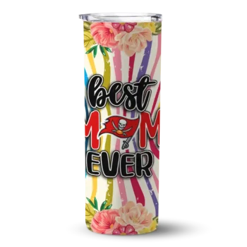 Tampa Bay Buccaneers Skinny Tumbler - Flower Cluster