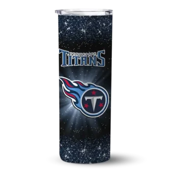 Titans Radiant Skinny Tumbler - Tennessee Glitter Navy
