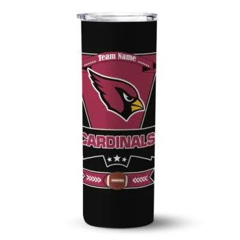 custom arizona cardinals helmet belt red black skinny tumbler best selling.webp