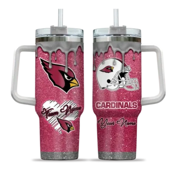 custom arizona cardinals heart helmet motif red curved tumbler best selling.webp