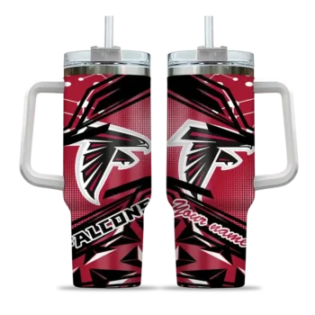 custom atlanta falcons abstract paths red curved tumbler best selling.webp