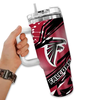 custom atlanta falcons abstract paths red curved tumbler fashion forward.webp