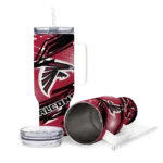 custom atlanta falcons abstract paths red curved tumbler best selling.webp