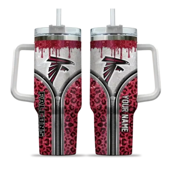 custom atlanta falcons leopard zipper red curved tumbler best selling.webp