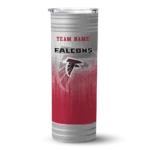 custom atlanta falcons swirl texture red skinny tumbler best selling.webp