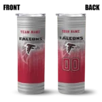 custom atlanta falcons swirl texture red skinny tumbler best selling.webp