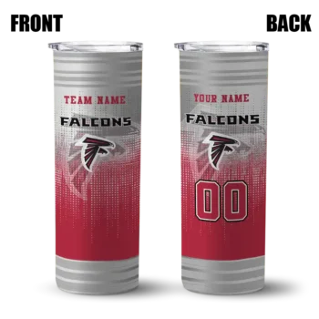 custom atlanta falcons swirl texture red skinny tumbler fashion forward.webp