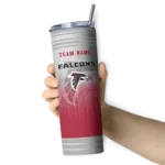 custom atlanta falcons swirl texture red skinny tumbler best selling.webp