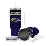 custom baltimore ravens hex texture purple curved tumbler best selling.webp