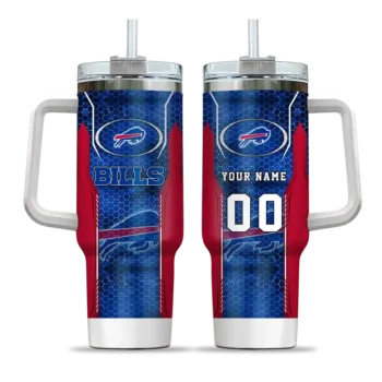 custom buffalo bills hexagon armor blue curved tumbler best selling.webp