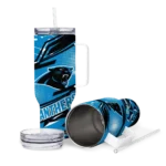 custom carolina panthers abstract paths blue curved tumbler best selling.webp