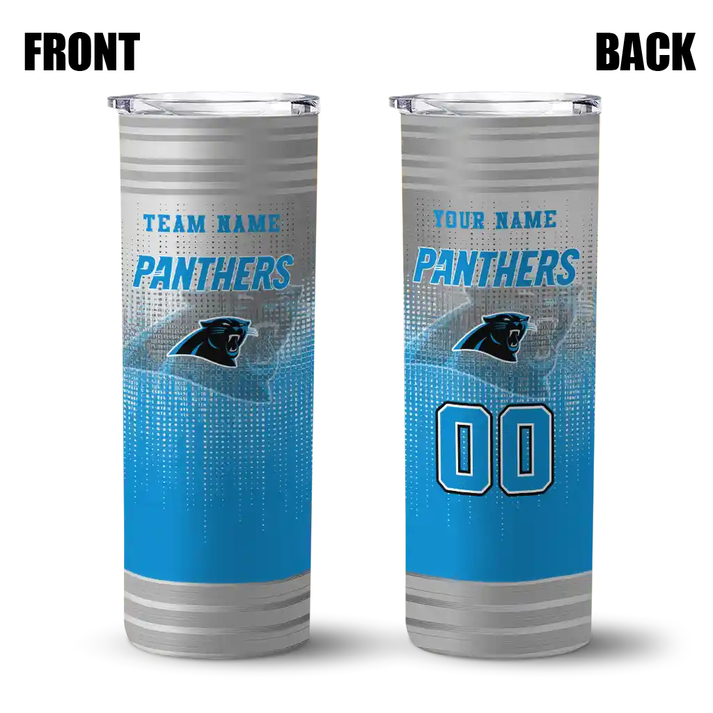 custom carolina panthers swirl texture blue skinny tumbler fashion forward.webp custom carolina panthers swirl texture blue skinny tumbler fashion forward.webp