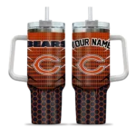 custom chicago bears hex texture blue curved tumbler best selling.webp