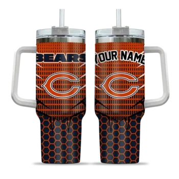 custom chicago bears hex texture blue curved tumbler best selling.webp