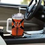 custom cincinnati bengals chevron layers orange curved tumbler best selling.webp