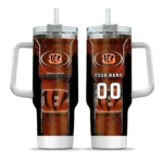 custom cincinnati bengals hexagon armor orange curved tumbler best selling.webp
