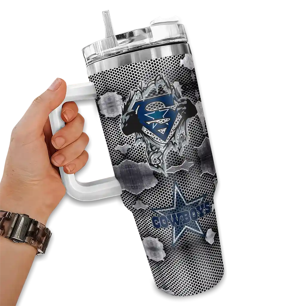 custom dallas cowboys superman shield blue gray curved tumbler fashion forward.webp custom dallas cowboys superman shield blue gray curved tumbler fashion forward.webp