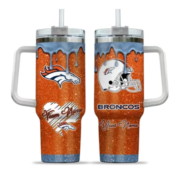 custom denver broncos heart helmet motif orange curved tumbler best selling.webp