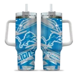 custom detroit lions abstract paths blue curved tumbler best selling.webp