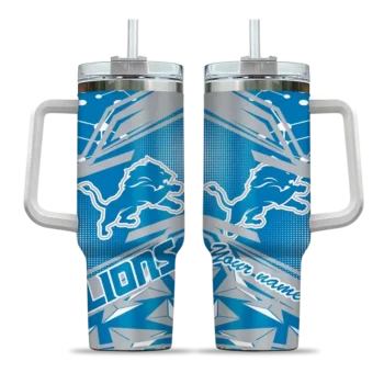 custom detroit lions abstract paths blue curved tumbler best selling.webp