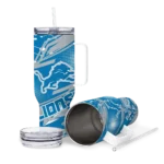 custom detroit lions abstract paths blue curved tumbler best selling.webp