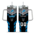 custom detroit lions arrow armor blue black curved tumbler best selling.webp