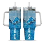 custom detroit lions chevron stripe blue curved tumbler best selling.webp