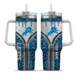 custom detroit lions leopard zipper blue curved tumbler best selling.webp