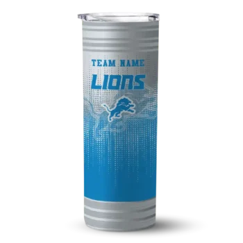 custom detroit lions swirl texture blue skinny tumbler best selling.webp