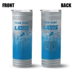 custom detroit lions swirl texture blue skinny tumbler best selling.webp