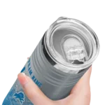 custom detroit lions swirl texture blue skinny tumbler best selling.webp