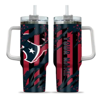 custom houston texans claw cut blue black curved tumbler best selling.webp