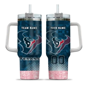 custom houston texans geometric prism blue curved tumbler best selling.webp