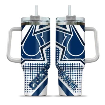 custom indianapolis colts arrow burst blue curved tumbler best selling.webp