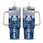 custom indianapolis colts chevron stripe blue curved tumbler best selling.webp