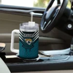 custom jacksonville jaguars hex texture teal curved tumbler best selling.webp