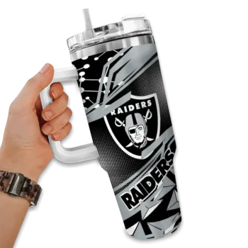 custom las vegas raiders abstract paths black curved tumbler fashion forward.webp