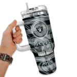 custom las vegas raiders marbled stripes black curved tumbler best selling.webp